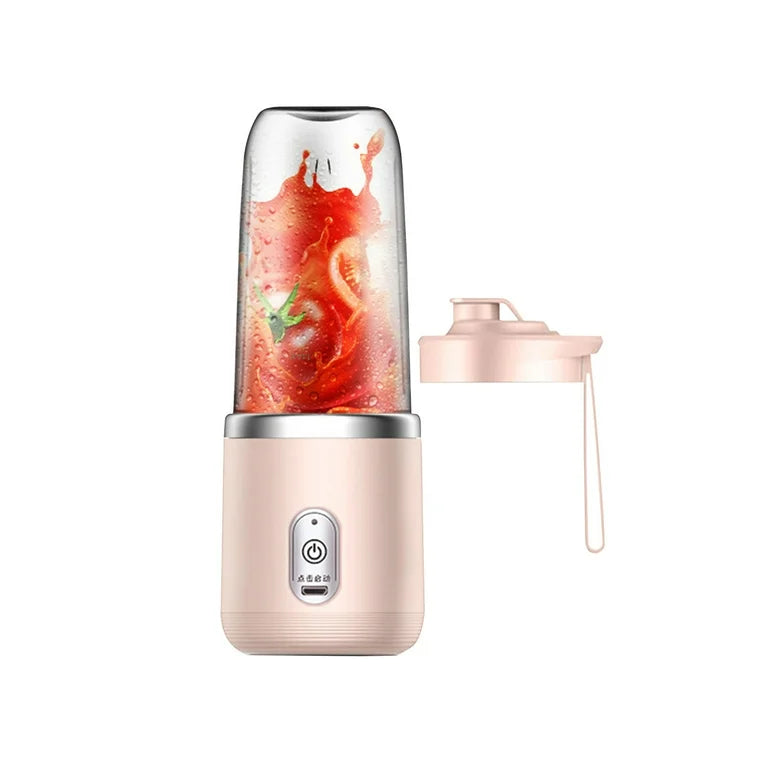 2-in-1 Portable Blender & Juicer – USB Rechargeable, 6 Blades, Dual Cups