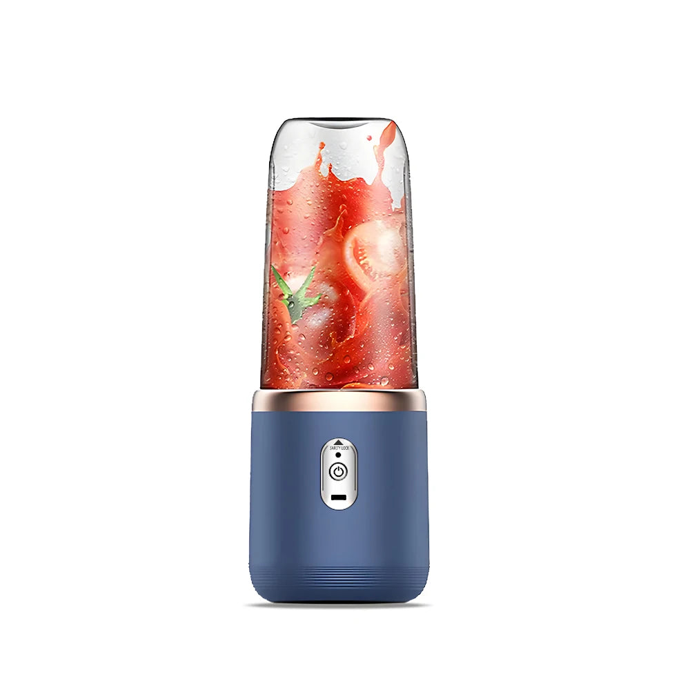 2-in-1 Portable Blender & Juicer – USB Rechargeable, 6 Blades, Dual Cups
